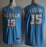 Nuggets 15 Carmelo Anthony Light Blue Adidas Jersey,baseball caps,new era cap wholesale,wholesale hats